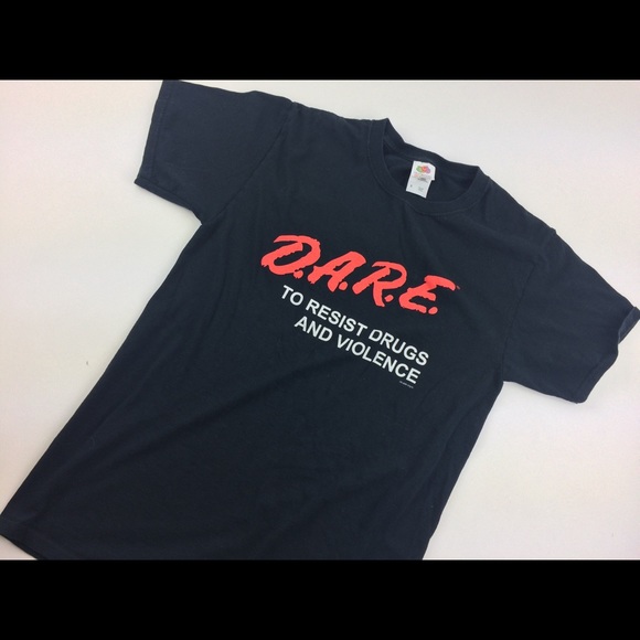 Fruit of the Loom Other - Vintage 90s DARE shirt black resist drugs violence